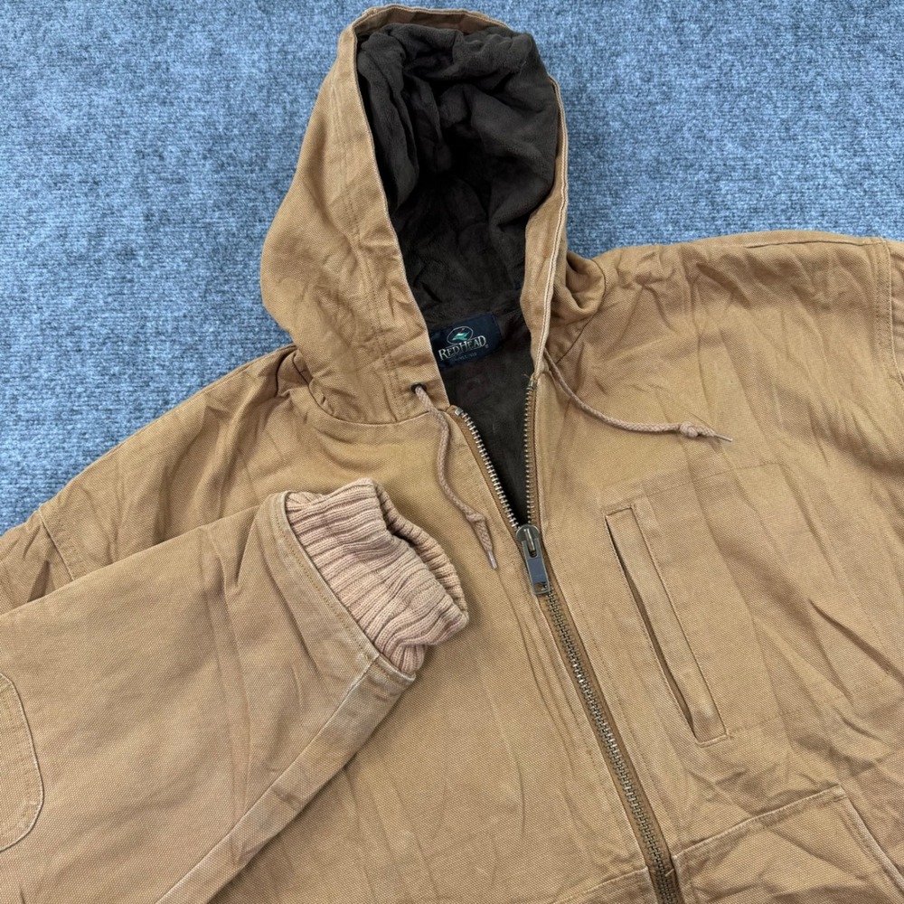 RedHead Canvas Hooded Bomber Jacket 3XL Brown Thermolite Insulated‎ Men's